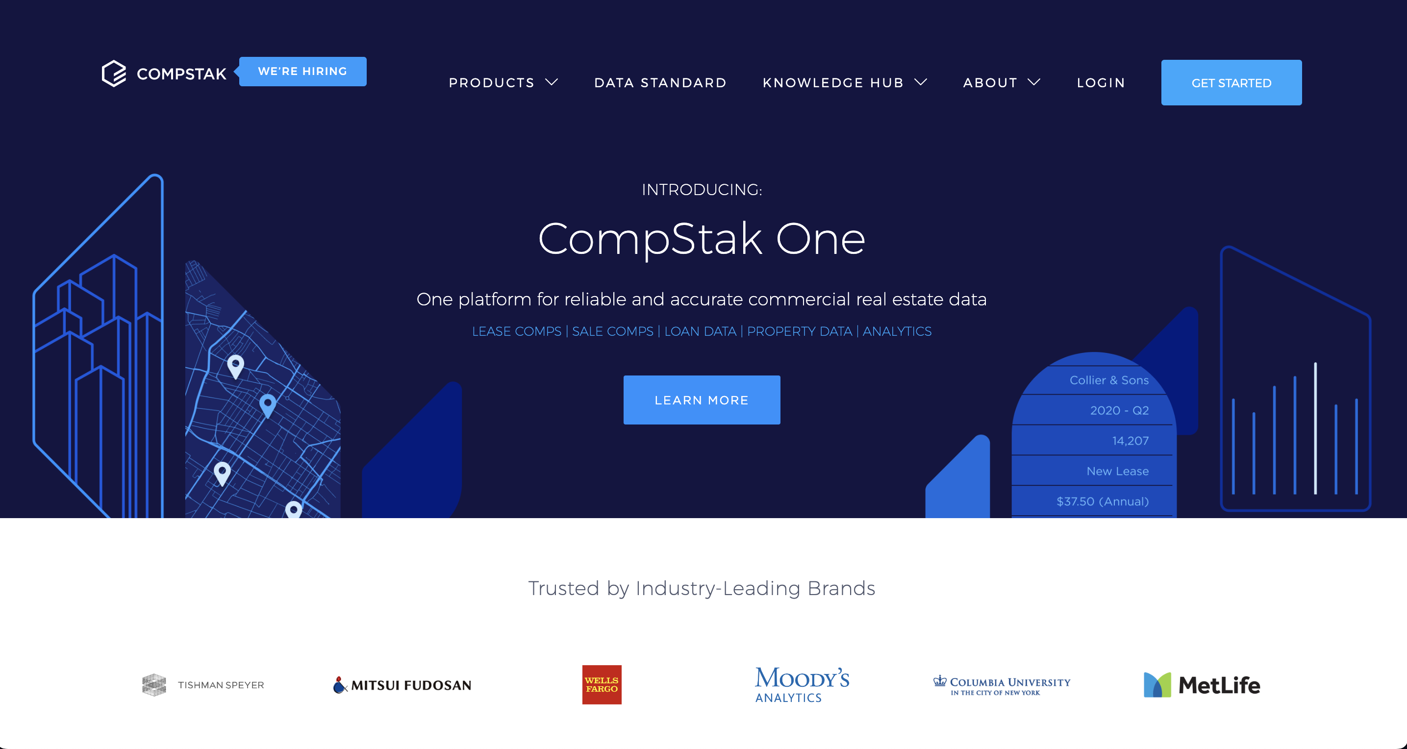 Compstak website homepage