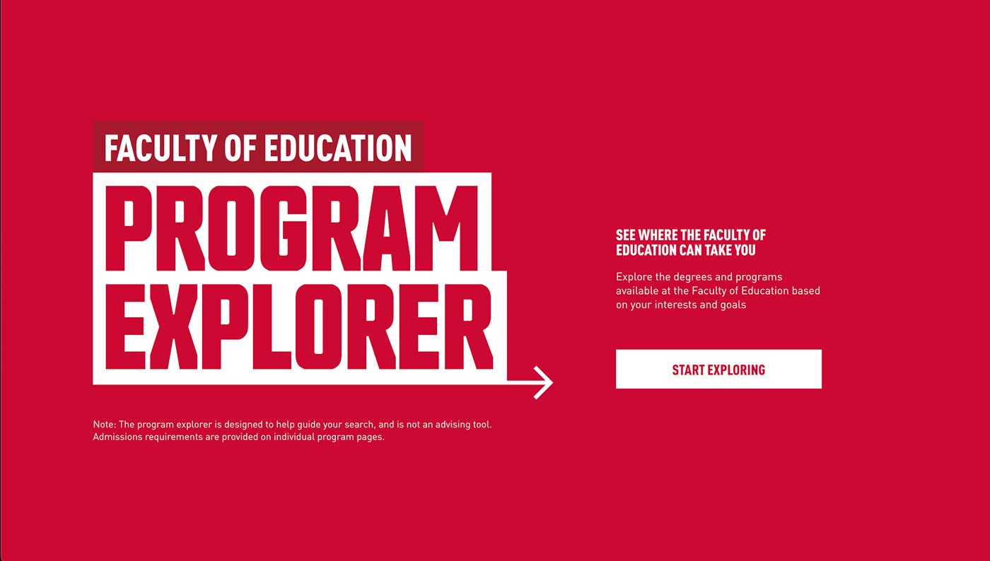 SFU Program Explorer website